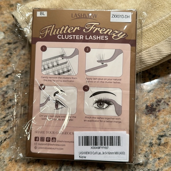 LASHVIEW D Curl Lash Clusters Natural Look Cluster Lashes Extension - Picture 2 of 2